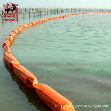 Boom/barrière de confinement de déversement d&#39;hydrocarbures flottant imperméable aux cerfs dans les rivières calmes